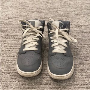 Gray Nike air Jordans